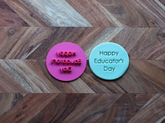 "Happy Educator's Day" - 7cm embosser