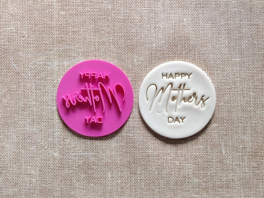 "Happy Mothers Day" Style 1 - 7cm embosser
