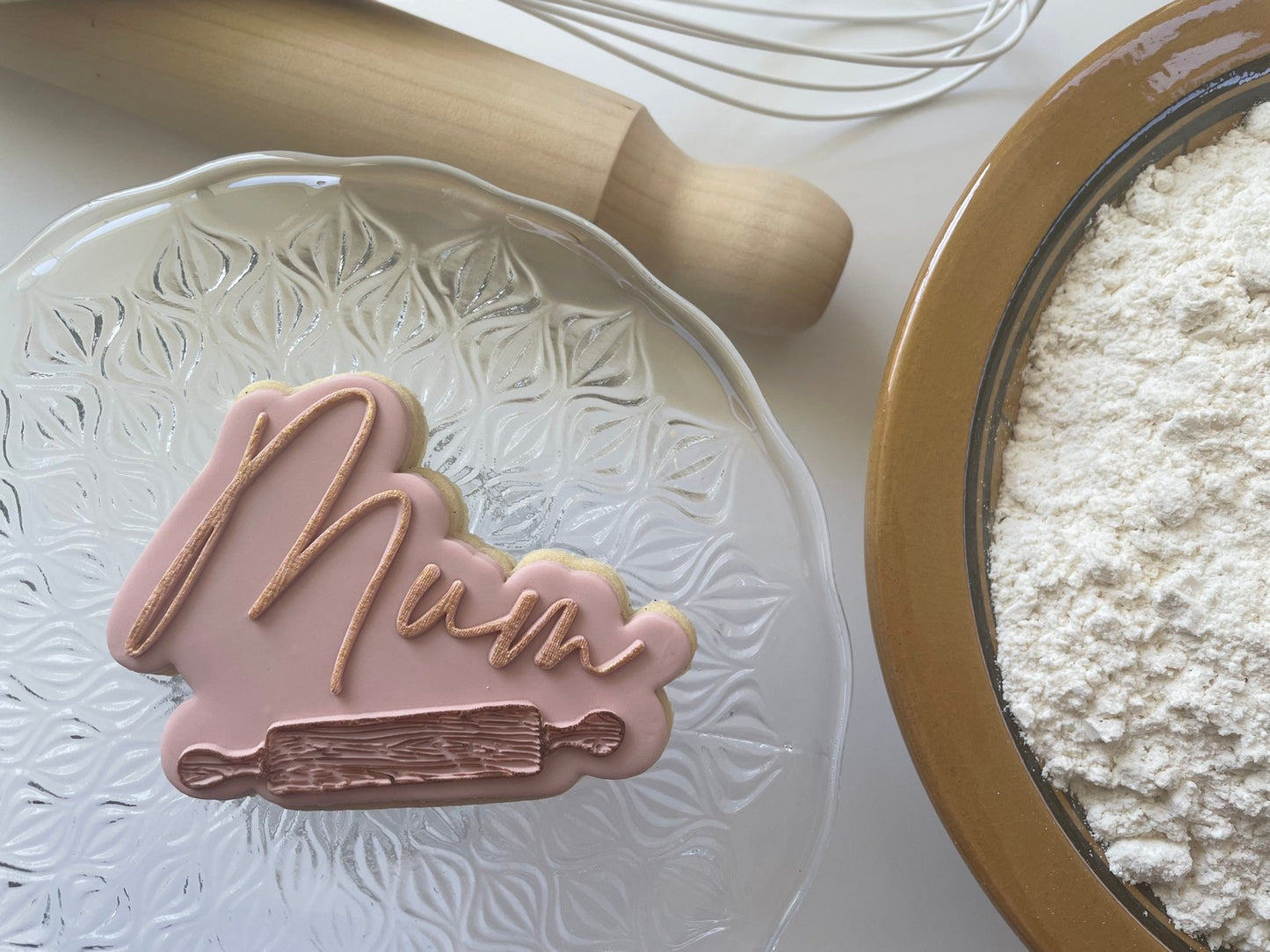 "Mum" Rolling Pin - Raised Embosser Set