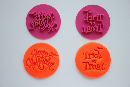 Happy Halloween or Trick or Treat - 7cm Stamp