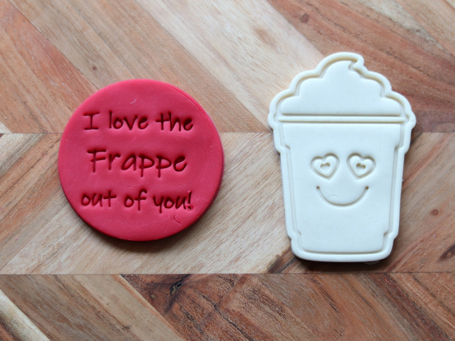 "I love the Frappe out of you" - 7cm stamp