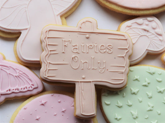 "Fairies Only" Sign - Raised Embosser Set
