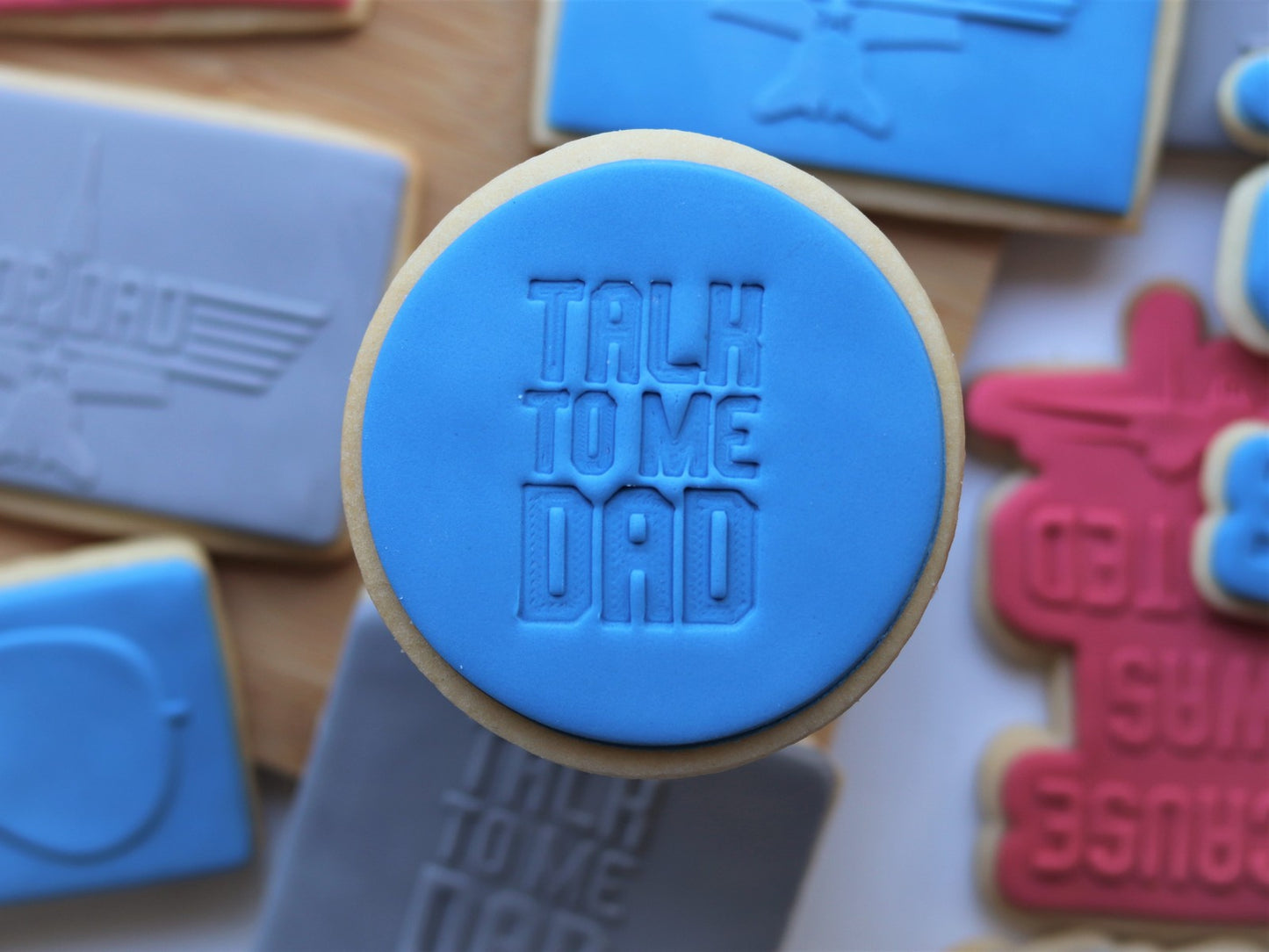 "Talk to me dad" - 7cm stamp