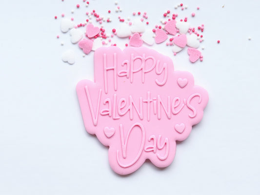 Happy Valentine's Day Bubble - Raised Embosser Set