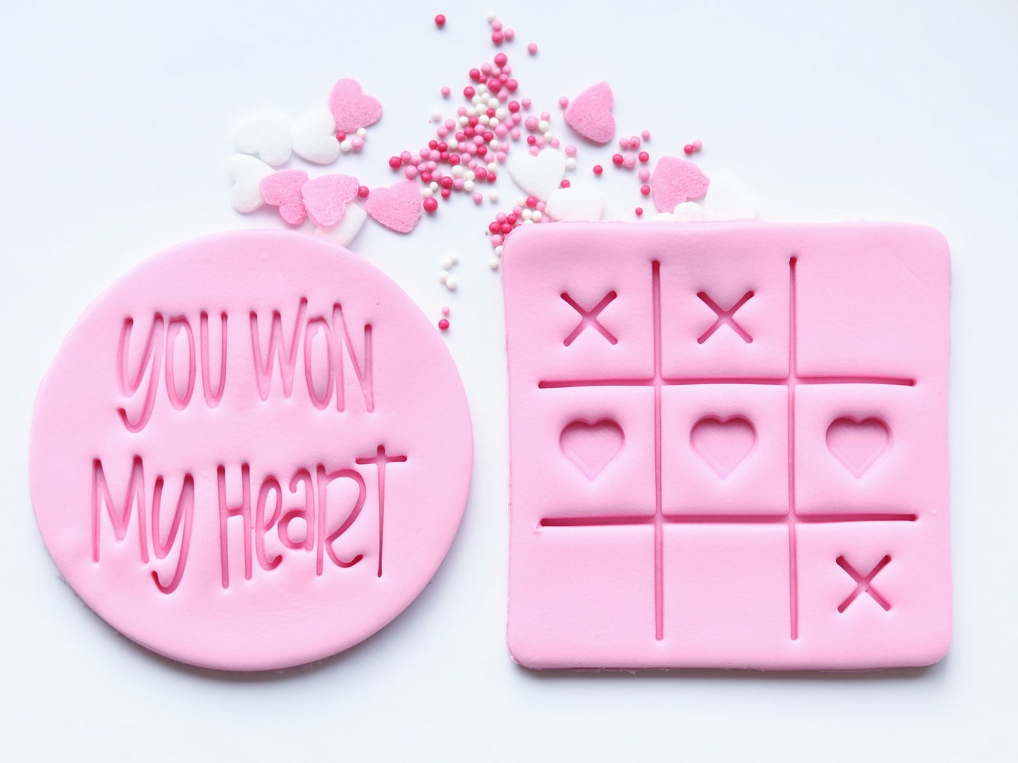 "You won my heart" - Stamp or Raised Embosser Twin Sets