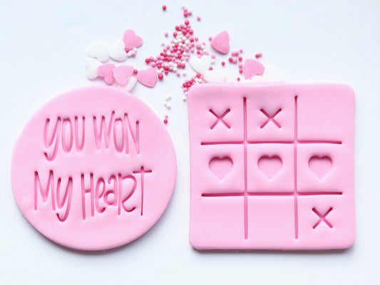 "You won my heart" - Stamp or Raised Embosser Twin Sets