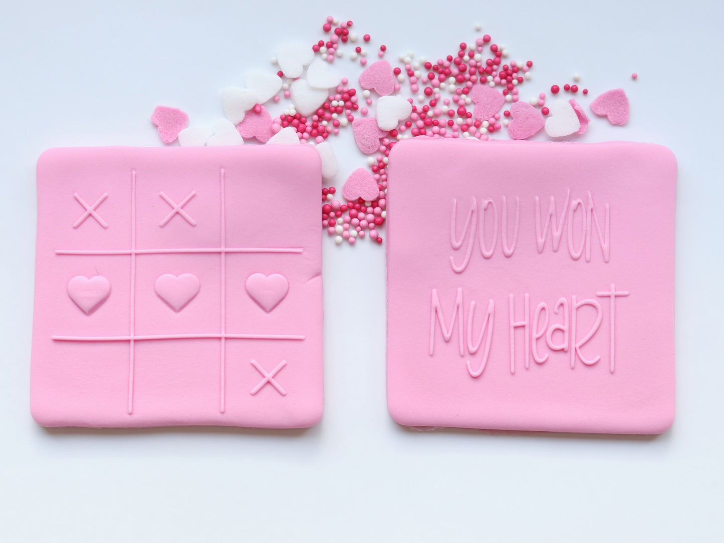 "You won my heart" - Stamp or Raised Embosser Twin Sets