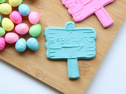 Egg Hunt Sign - Raised Embosser Set