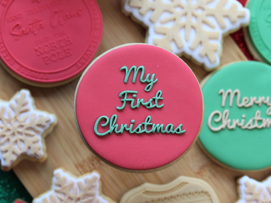 "My First Christmas" - Raised Embosser