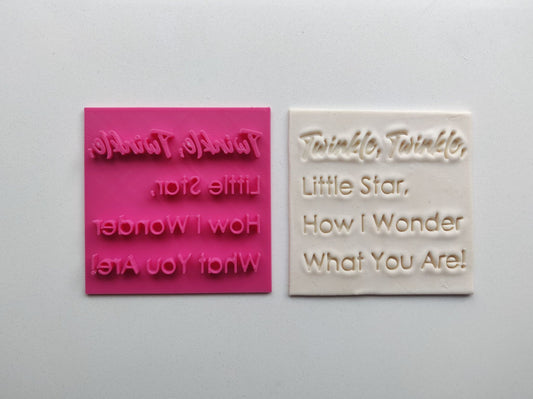 "Twinkle, Twinkle" - 7cm Square Embosser