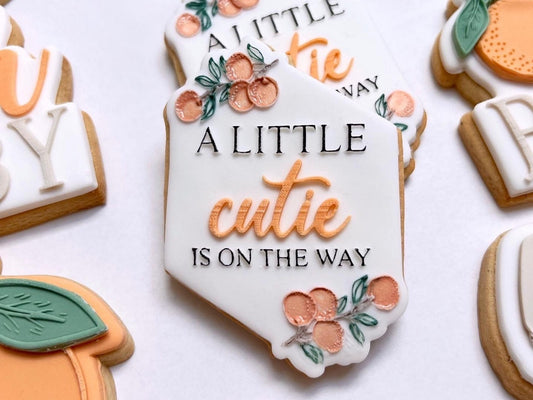 Citrus "A little cutie is on the way" - Raised Embosser Set