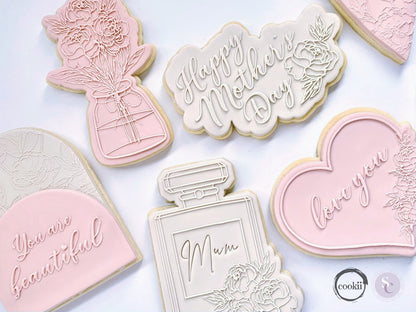 Happy Mother's Day Peony Bubble - Raised Embosser Set